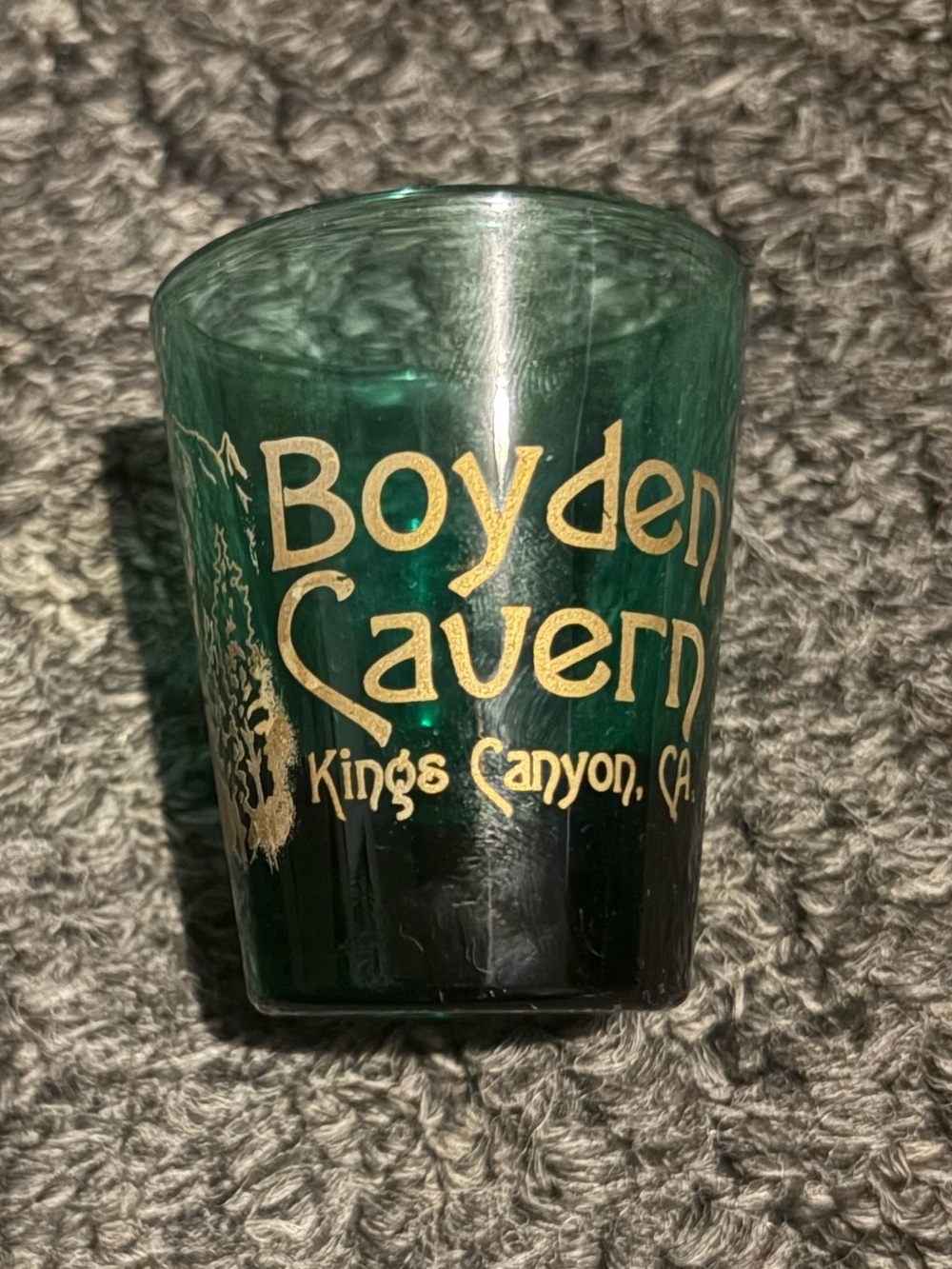 Boyden cavern in kings canyon shot glass